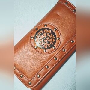 Women's Leather Gold Studded Wallet
